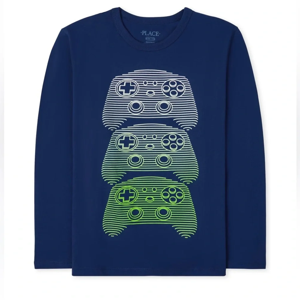 The Children’s Place Boys Video Game Graphic Tee - Milky Way Size XL 14